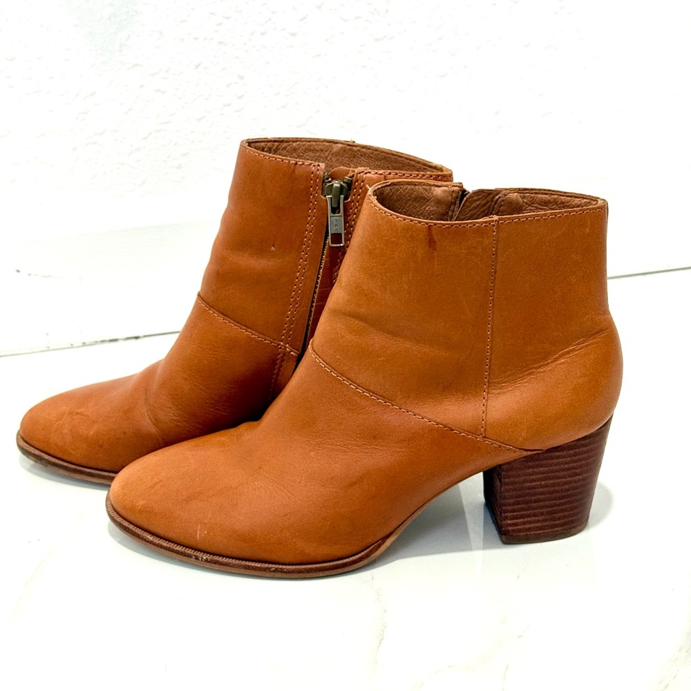 Madewell The Rosie Ankle Boots Leather Ankle Booties 8
